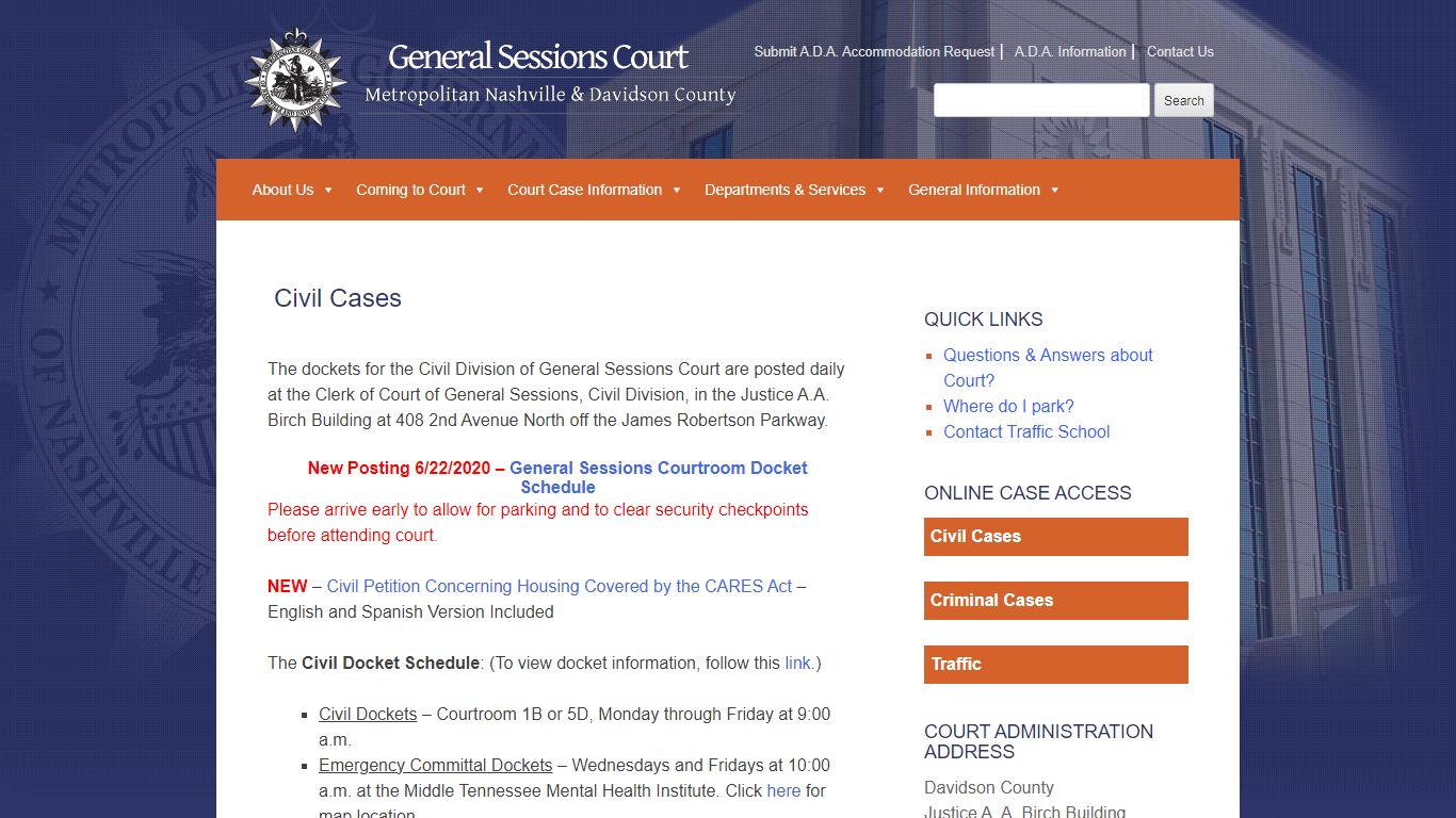 Civil Cases | General Sessions Court of Metropolitan Nashville ...